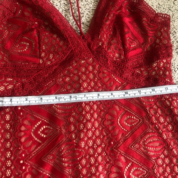 Guess NWOT Long Red Net Dress - Picture 9 of 16